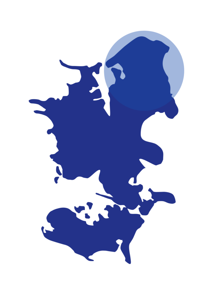Danmarkskort blå